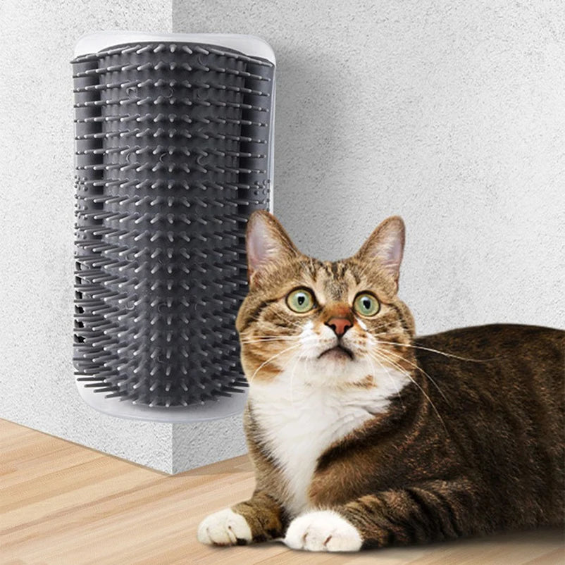 New pet Cat Corner Scrubber Massager Cat Scratching Scratching Scratcher Cat Brush Comb Massage Corner Brush Pet Supplies